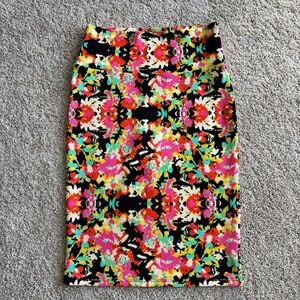 Lularoe Multi Floral Print Pencil Skirt